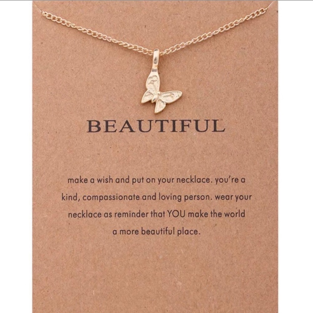 Beautiful Butterfly Charm Necklace